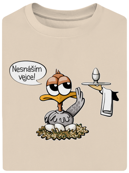Nesnáším vejce unisex tričko oversized Almond