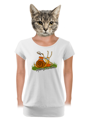 Makám na baráku dámské tričko s lemem White