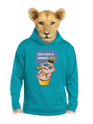 Boss dětská mikina klokanka Hawaiian Blue