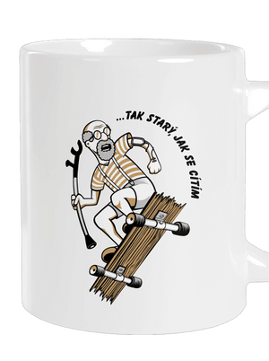 Starý, jak se cítím velký hrnek White