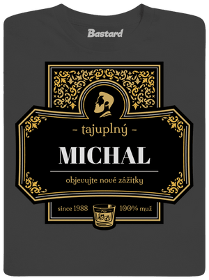 Alkoholová etiketa pánské dlouhý rukáv Dark Grey