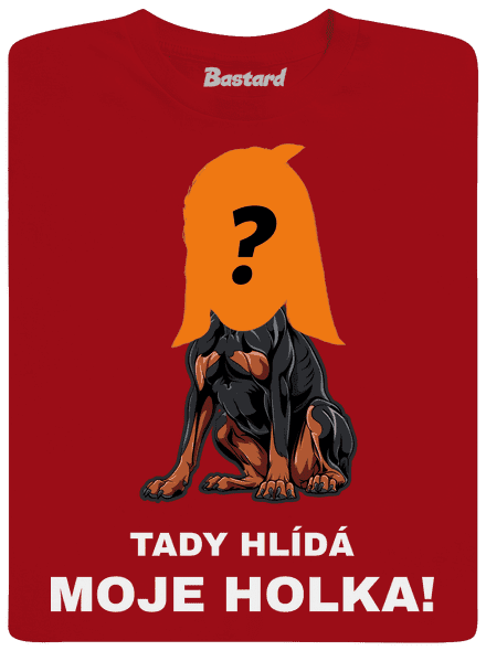 Tady hlídám já pánské dlouhý rukáv Red