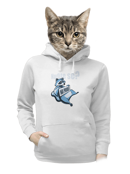 Mýval dámská mikina klokanka White