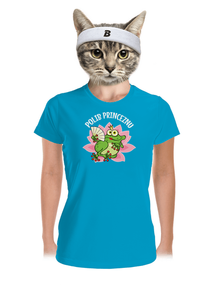 Polib princeznu a prince dámské sportovní tričko Blue Atol