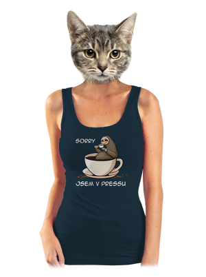 V pressu dámské tílko klasické Navy