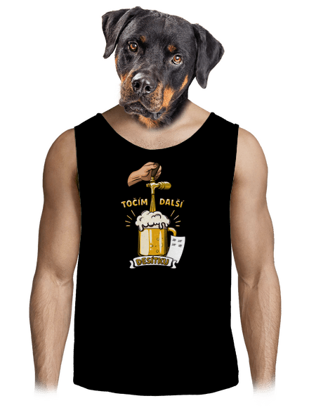 Točím další desítku pánské tílko Black