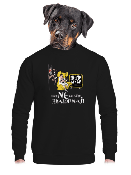 Hrajou naši unisex mikina bez kapuce Black