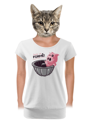 Ve formě dámské tričko s lemem White