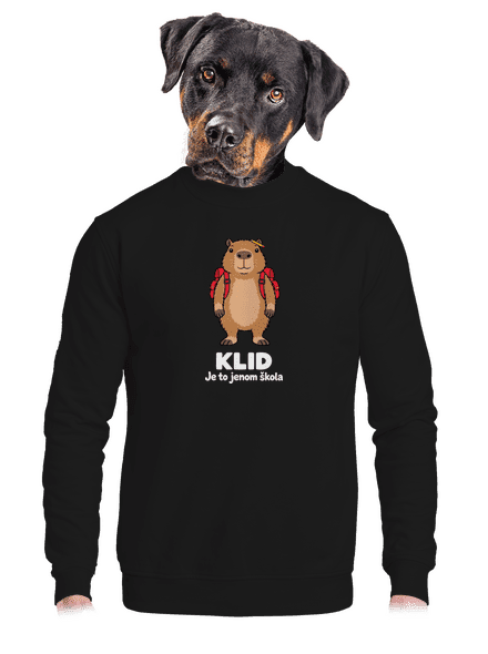 Je to jenom škola unisex mikina bez kapuce Black