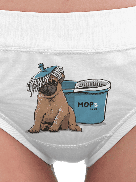 Mops dámské kalhotky White
