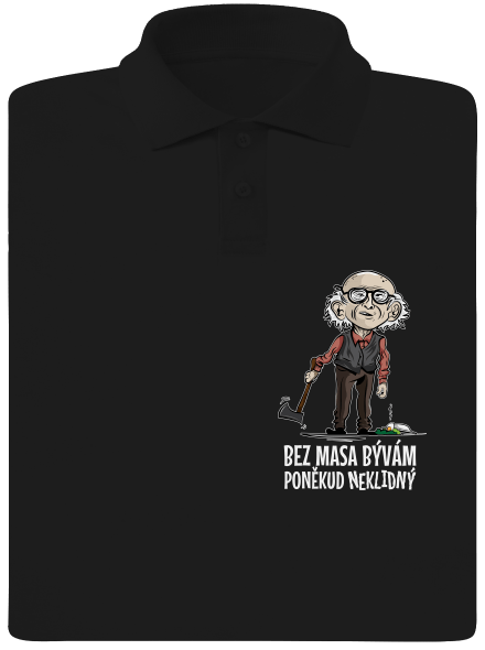 Neklidný bez masa pánská polokošile Black