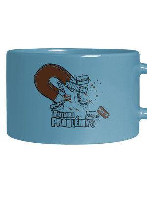 Magnet na problémy hrnek makronka Blue Macaron