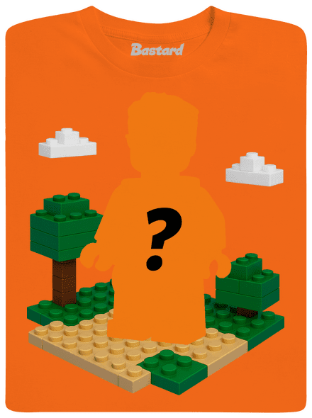 Lego postava z vlastní fotky dětské tričko Orange