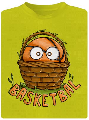 Basketbal dětské sportovní tričko Neon Yellow
