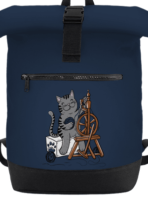 Kočka přede batoh French Navy