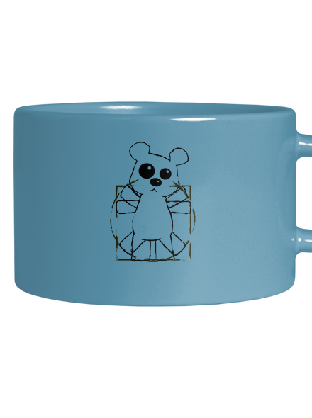 Da Vinci Teddy hrnek makronka Blue Macaron