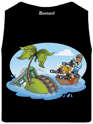 Ostrov železnice pánské tílko Black