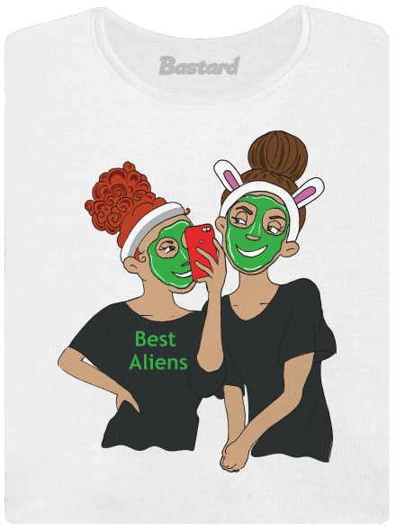 Best aliens dámské tričko s lemem White
