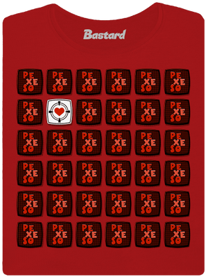 Pexeso dámské tričko s lemem Red Mal