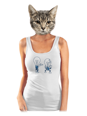 Prdlá dámské tílko klasické White