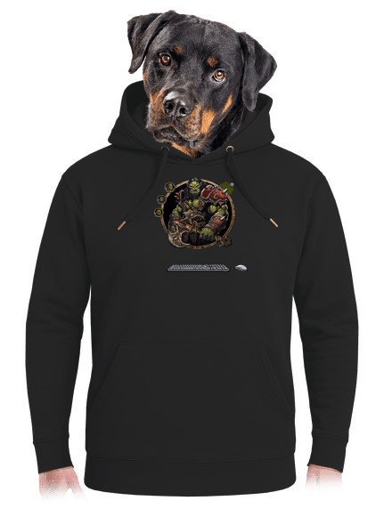 B17: Warcraft unisex mikina premium Dark Black