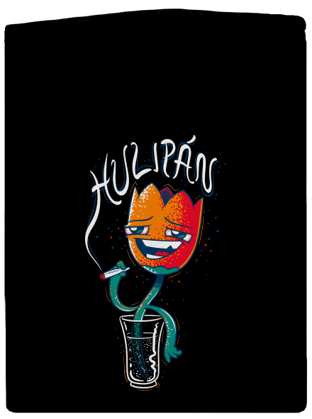 Hulipán pánská mikina na zip Black