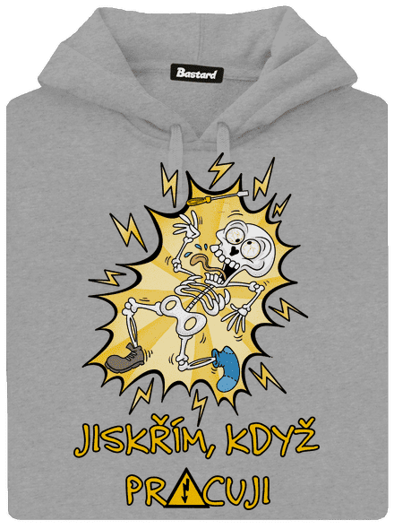 Jiskřím pánská mikina klokanka Light Melange