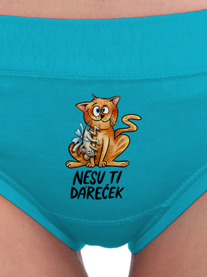 Nesu ti dáreček  dámské kalhotky Turquoise