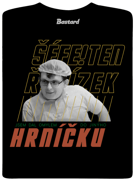 B18: Kluk s řetízkem pánské tričko Black