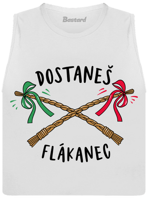 Flákanec dámské tílko volné White