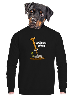 Občas si rýpnu unisex mikina bez kapuce Black