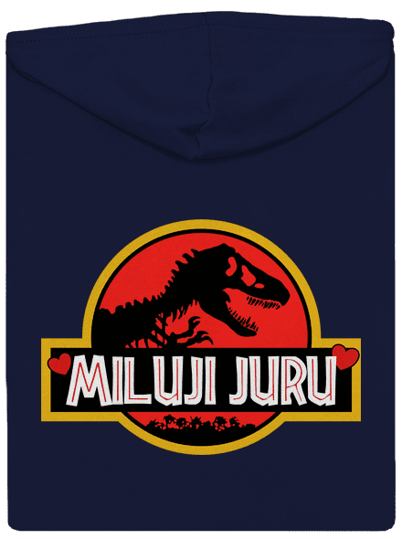 Miluji Juru pánská mikina na zip Navy