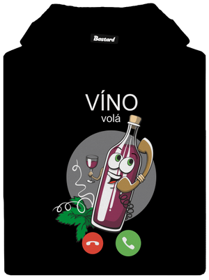 Červené víno volá dámská mikina klokanka Black