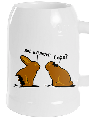 Bolí mě prdel půllitr White