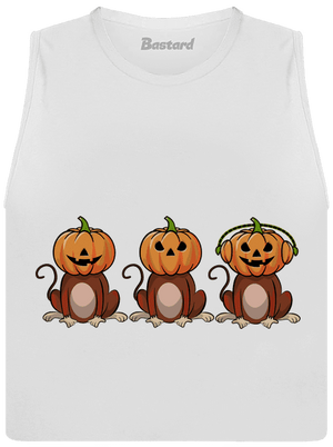 Halloween opičky dámské tílko volné White