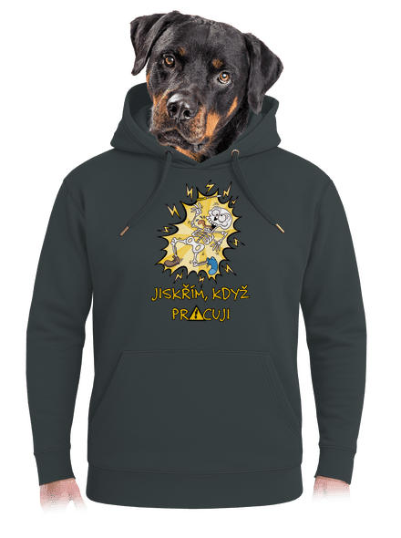 Jiskřím unisex mikina premium Charcoal