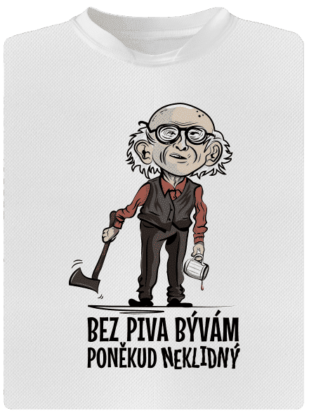 Neklidný bez piva pánské sportovní tričko White