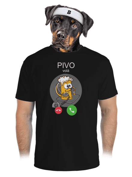 Pivo volá pánské sportovní tričko Black