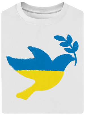 Ukrajina - Holubice obrys unisex tričko oversized White