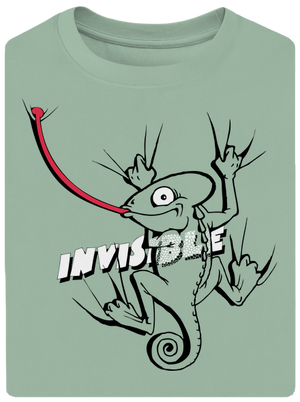 Invisible chameleon unisex tričko oversized Sage