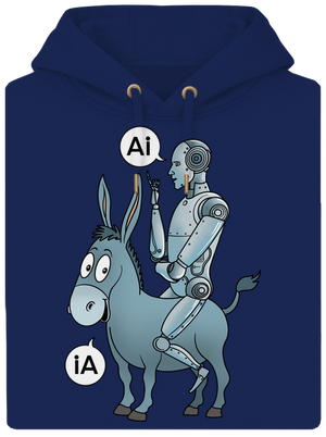 Osel a AI unisex mikina premium Navy