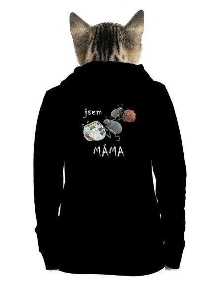 Jsem táta a máma dámská mikina na zip Black