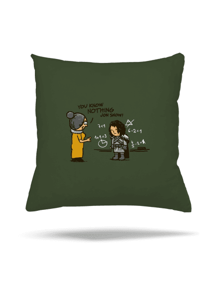 You Know Nothing polštář Olive Green