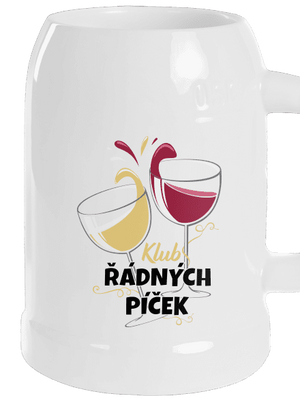 Klub řádných píček půllitr White