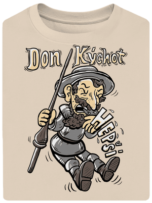 Don Kýchot unisex tričko oversized Almond