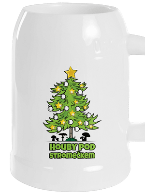 Houby pod stromečkem půllitr White