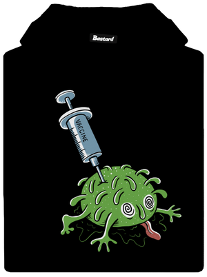 Zapíchlý covid pánská mikina klokanka Black