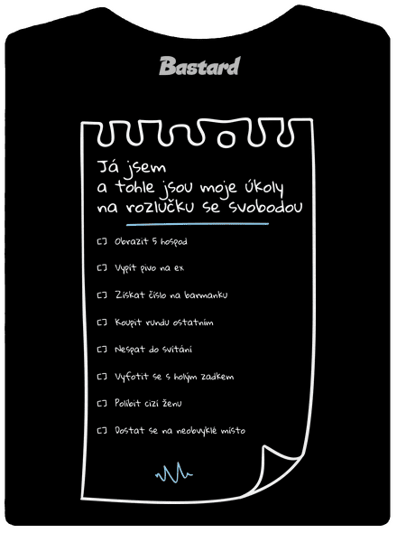 To do list na rozlučku se svobodou a fix dámské tričko premium Black