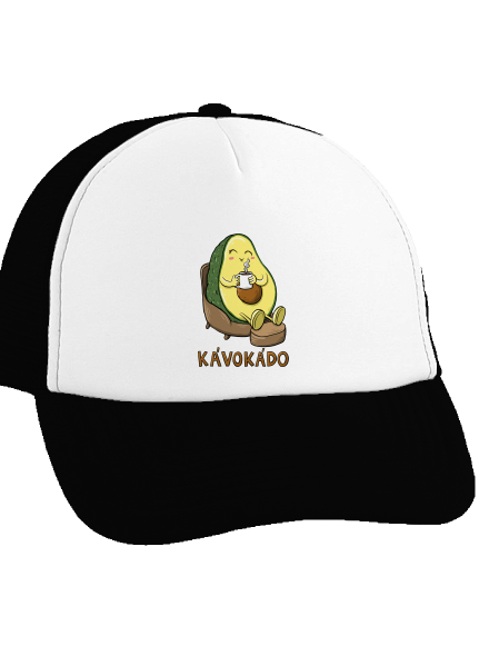 Kávokádo kšiltovka truckerka Black cap