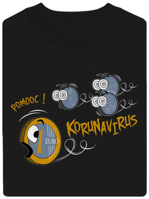 Korunavirus na útěku unisex mikina bez kapuce Black